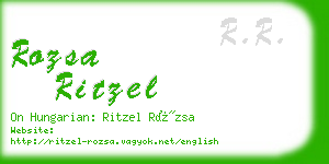 rozsa ritzel business card